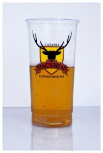 Bicchiere monouso con logo (trasparente)