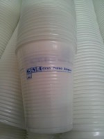 Bicchieri acqua personalizzati, in plastica. 